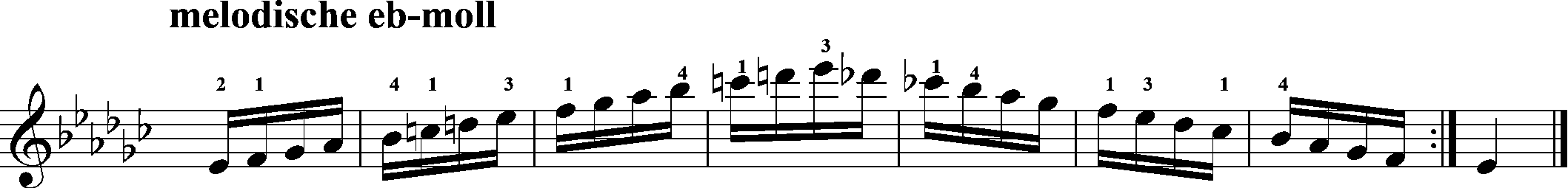 akkordeon, melodische eb-moll, skalen, hanon